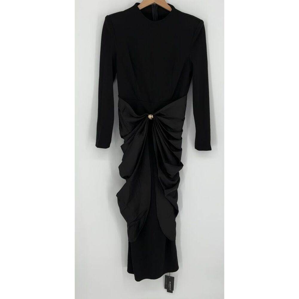 unknown brand Black Solid Maxi Dress